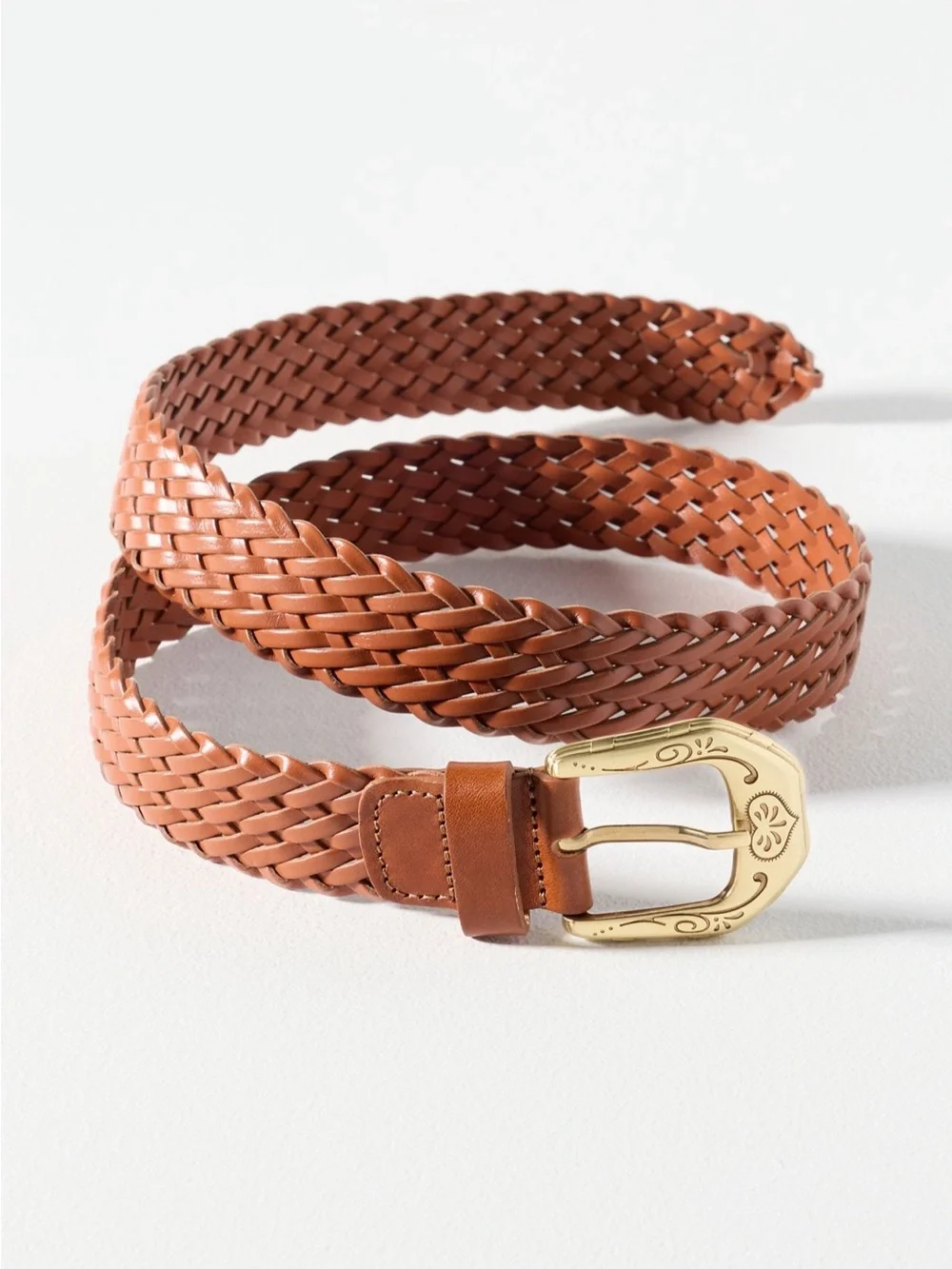 Anthropologie Western Buckle Woven Belt